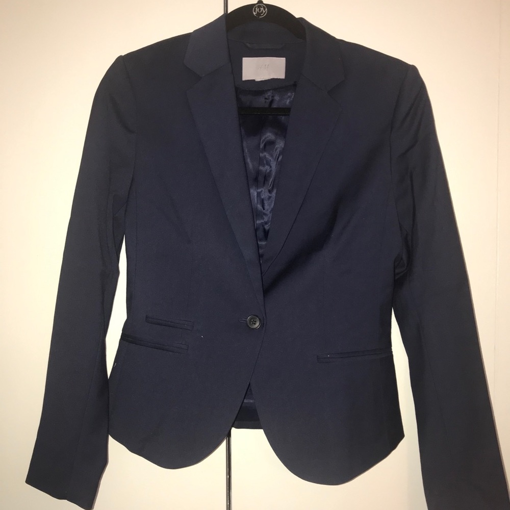 H&M Navy Blue Blazer Size 8